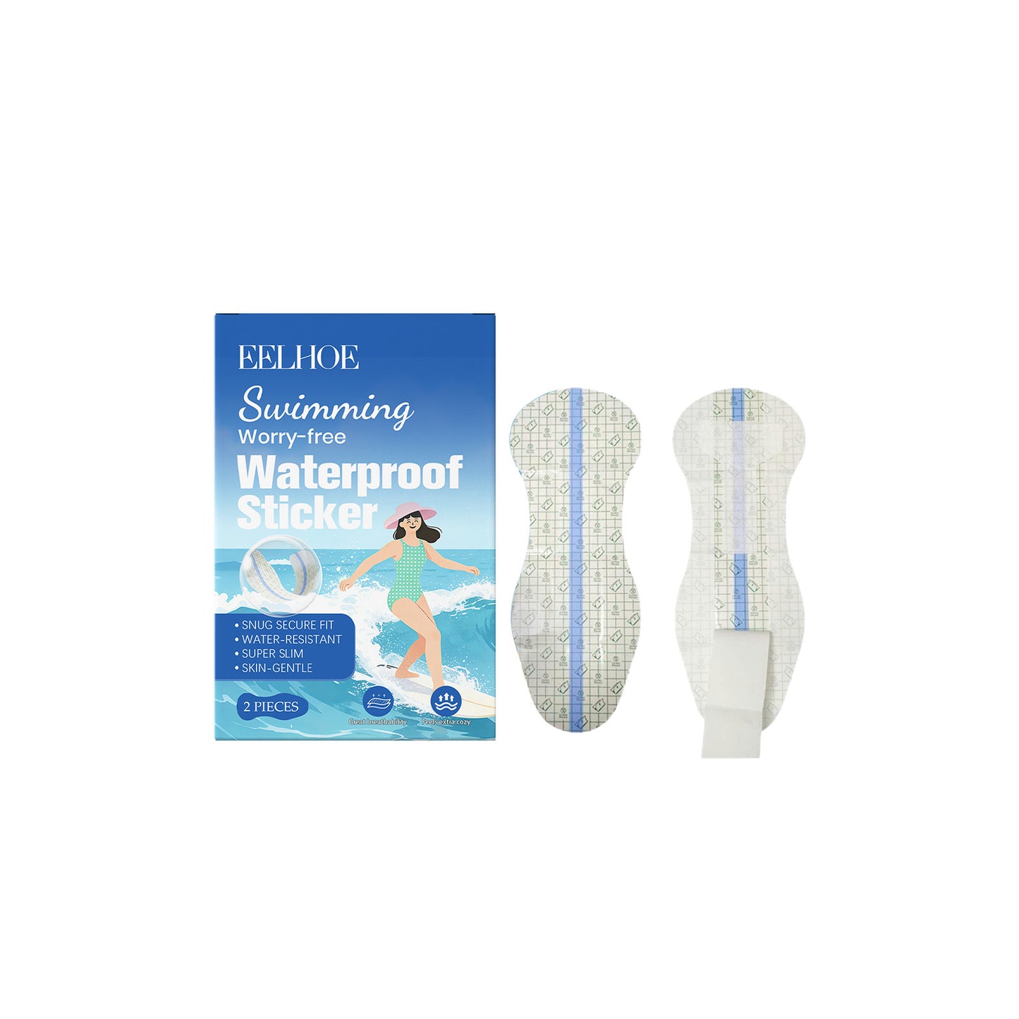 EELHOE Swimming Waterproof Body Protection Sticker – Moisture Shield & Skin Comfort Care • Daily Outdoor Use (2pcs)