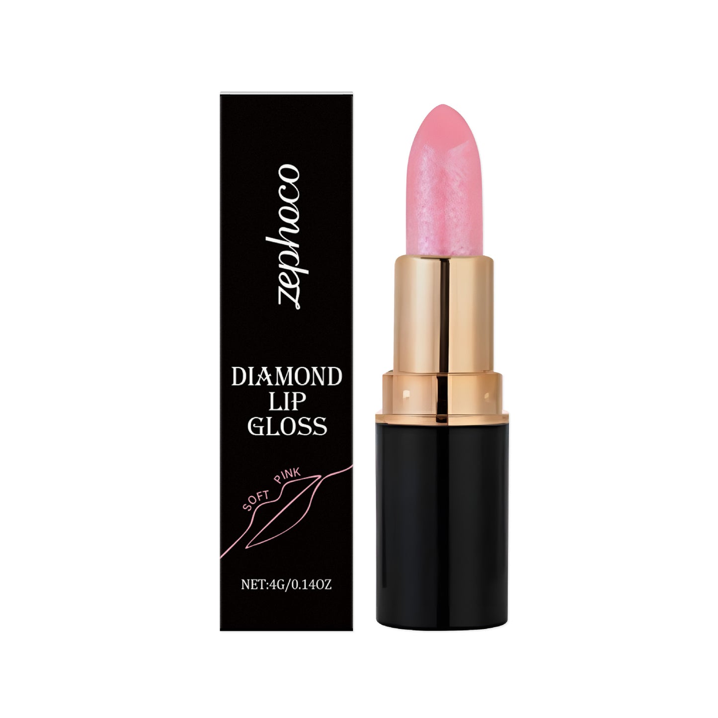 Zephoco Diamond Lip Gloss – Shimmer Finish Moisturizing Lipstick