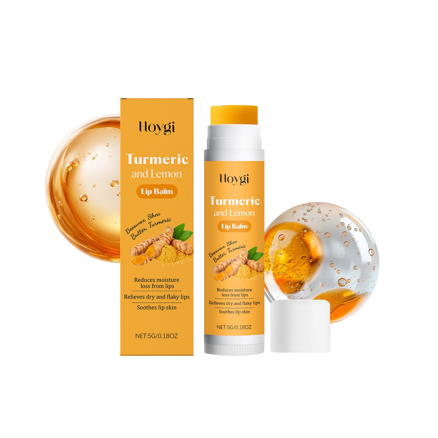 Hoygi Turmeric & Lemon Lip Balm – Smooth, Lightweight & Daily Moisturizing (5g)