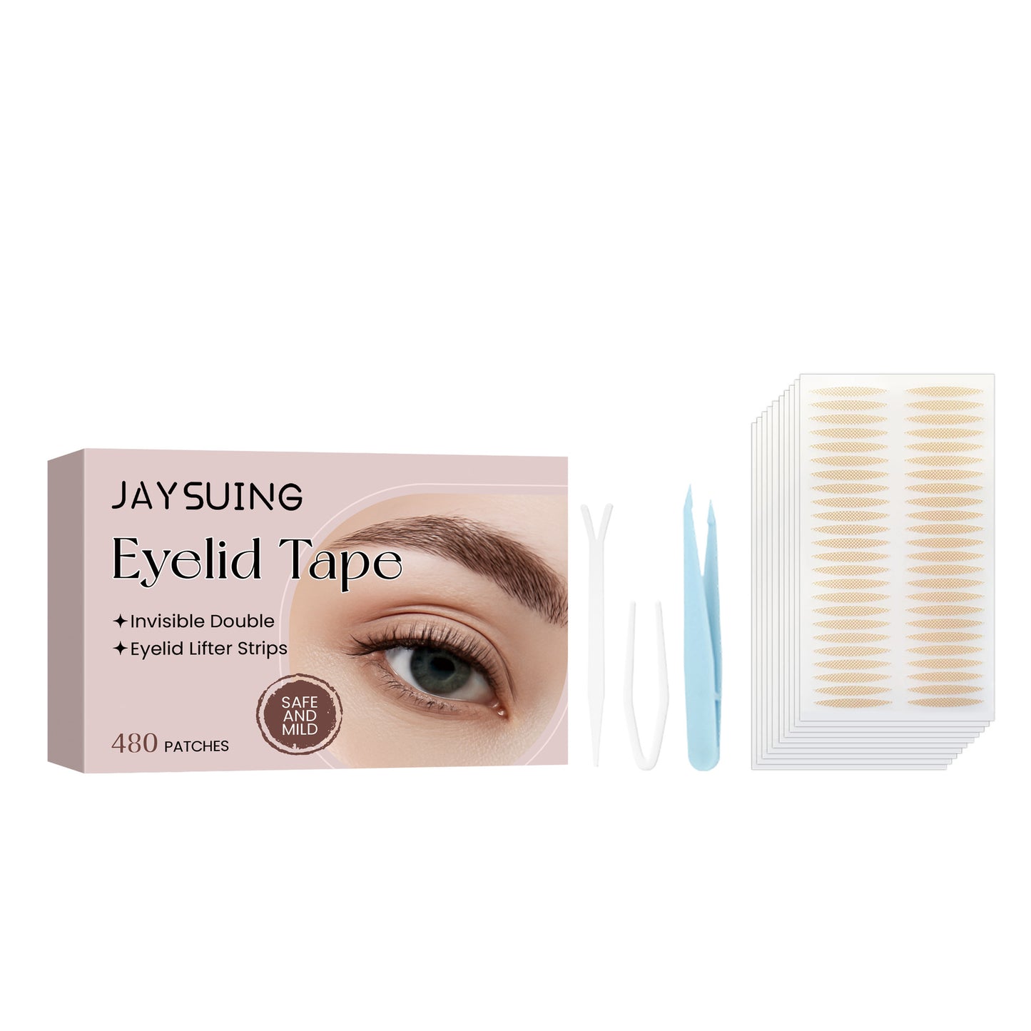 JAYSUING Invisible Eyelid Tape – Double Eyelid Lifter Strips (480pcs)