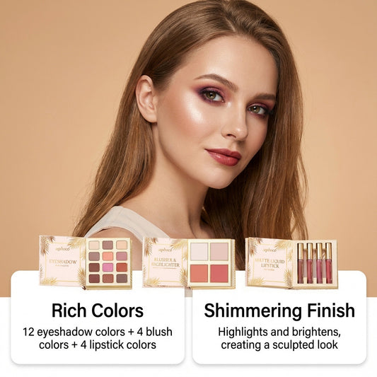 Zephoco Eyeshadow Mini Palette – Rich Pigment & Long-Lasting Smooth Finish