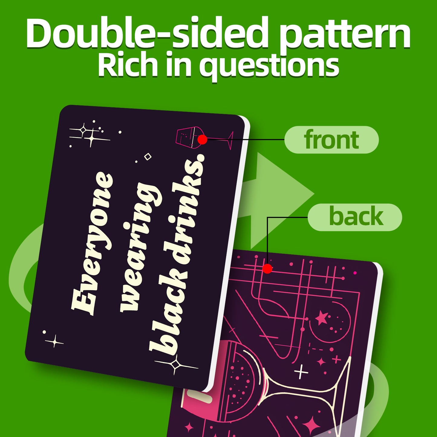 Jeu de cartes à boire pour adultes – Brise-glace amusant pour les groupes (50 cartes) (18+)