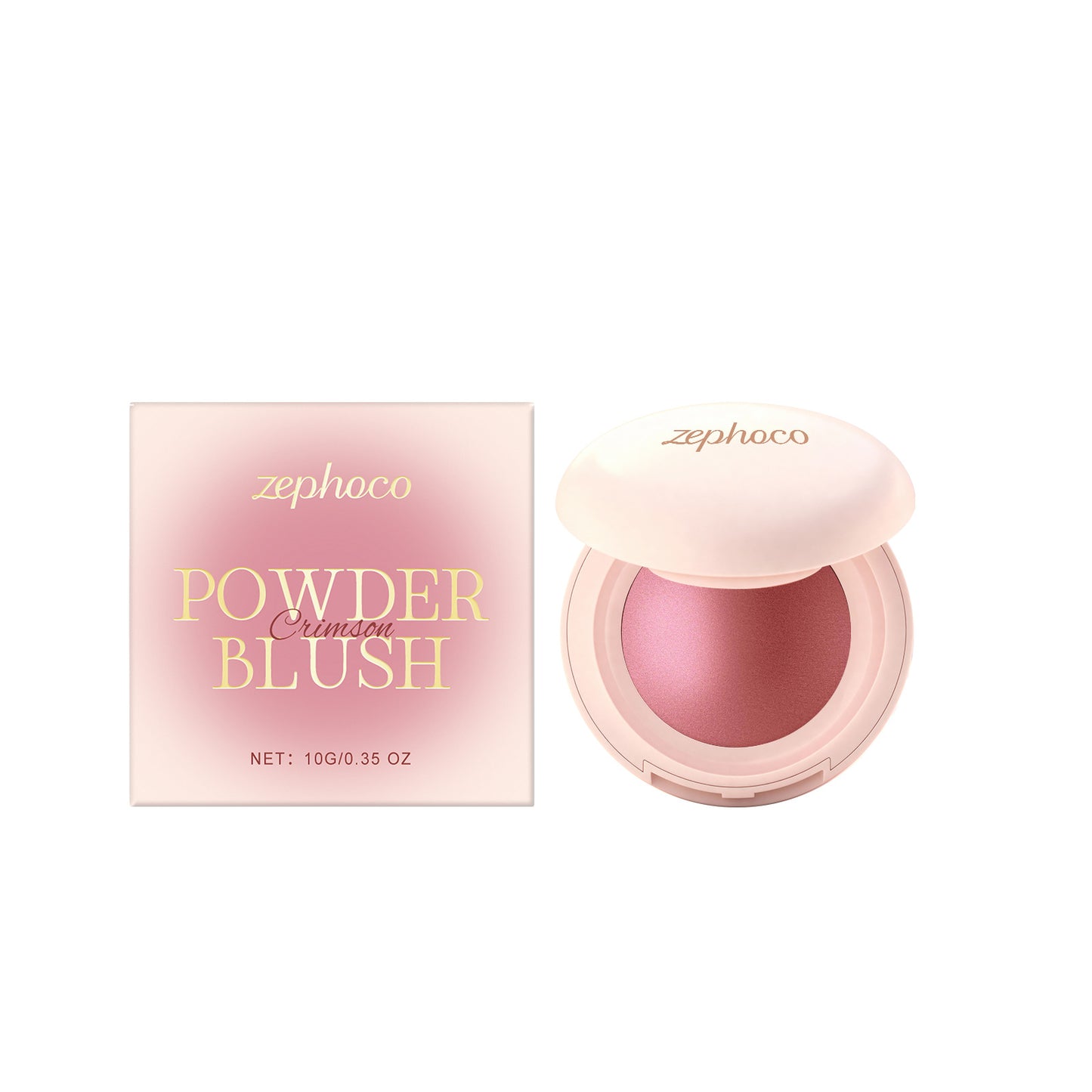 Zephoco Soft Luminous Powder Blush – Lightweight, Blendable Cheek Color