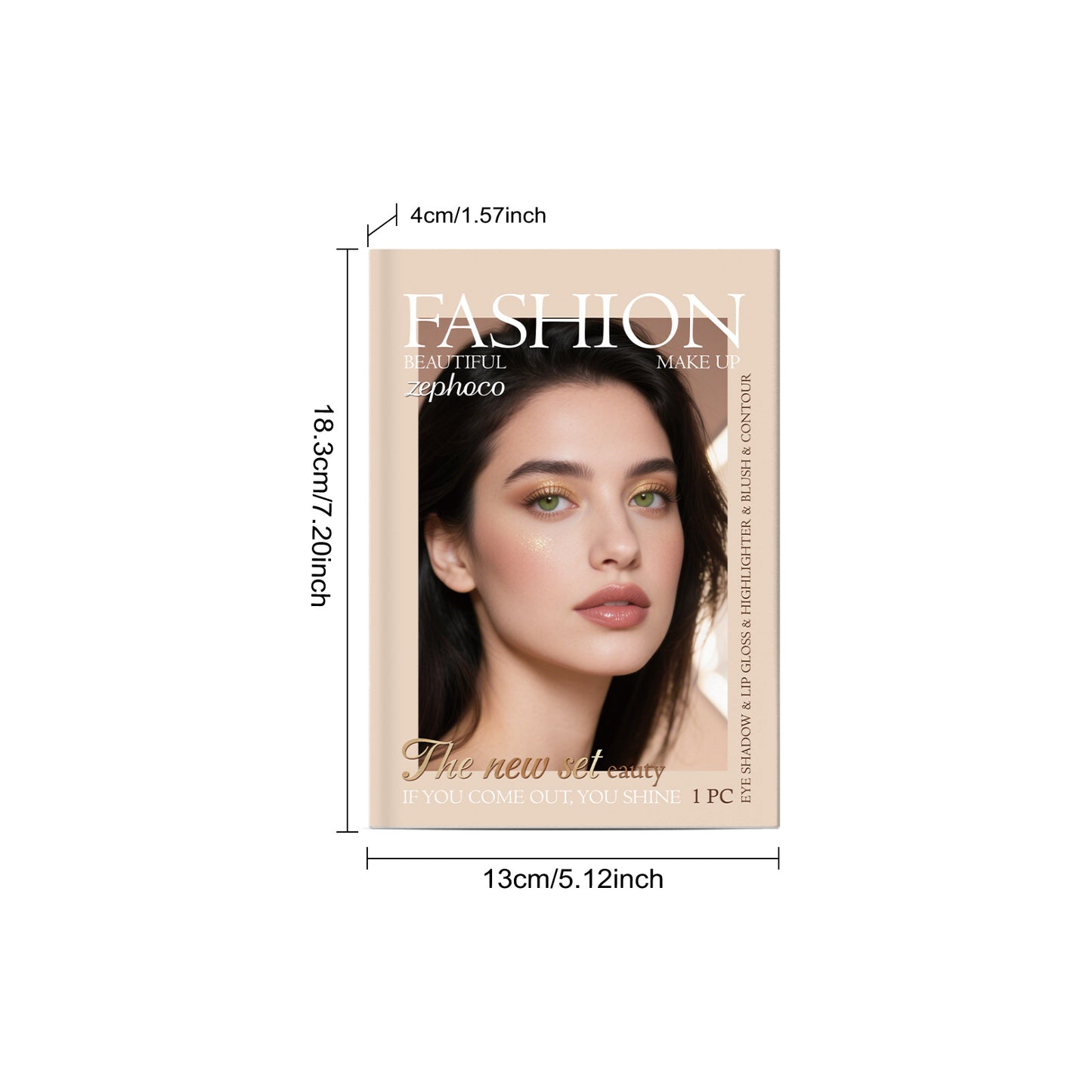 Paleta de maquillaje todo en uno Zephoco Fashion: sombra de ojos, brillo de labios, rubor y contorno