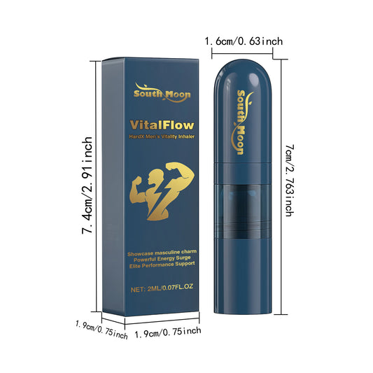 South Moon VitalFlow Men’s Aromatherapy Inhaler – Portable Refreshing Energy Support • Daily Wellness Care (2ml)