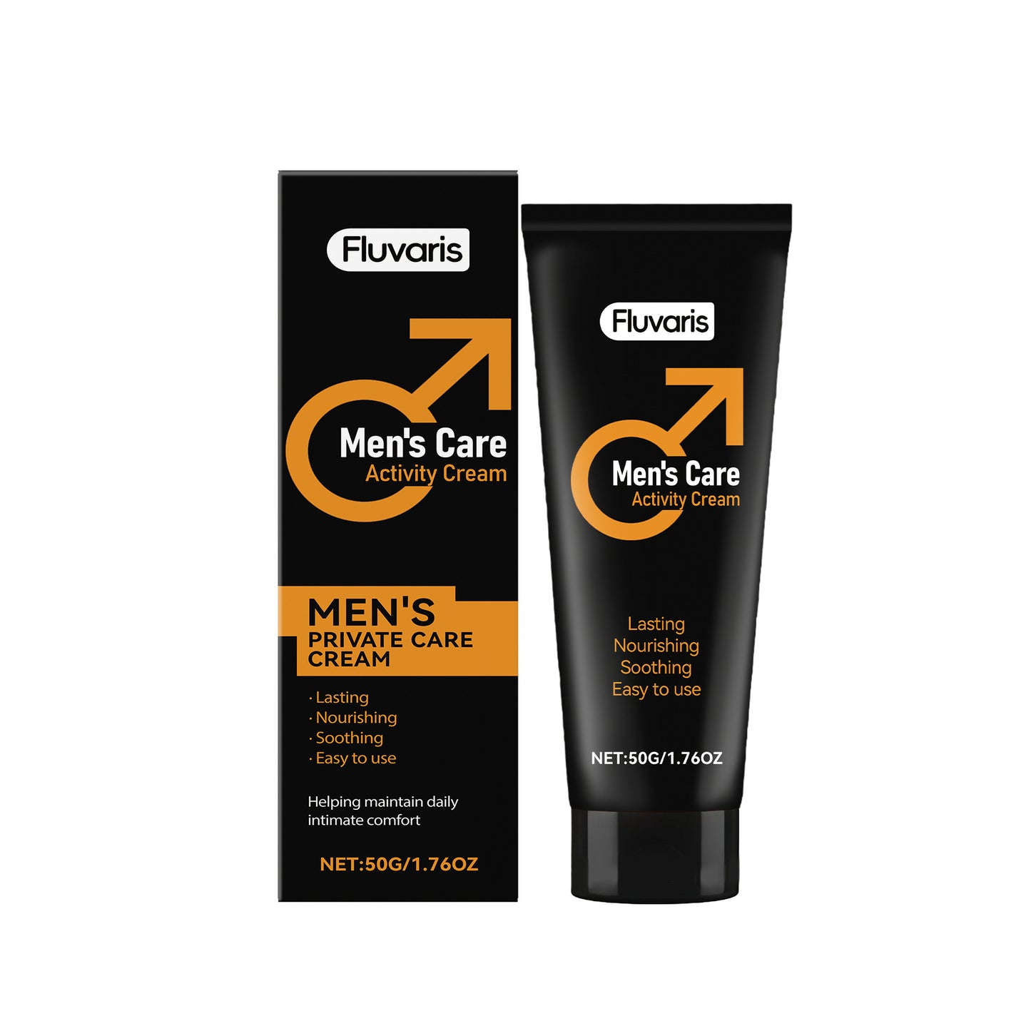 Fluvaris Mens Intimate Care Cream Lightweight Hydrating Body Care 50g