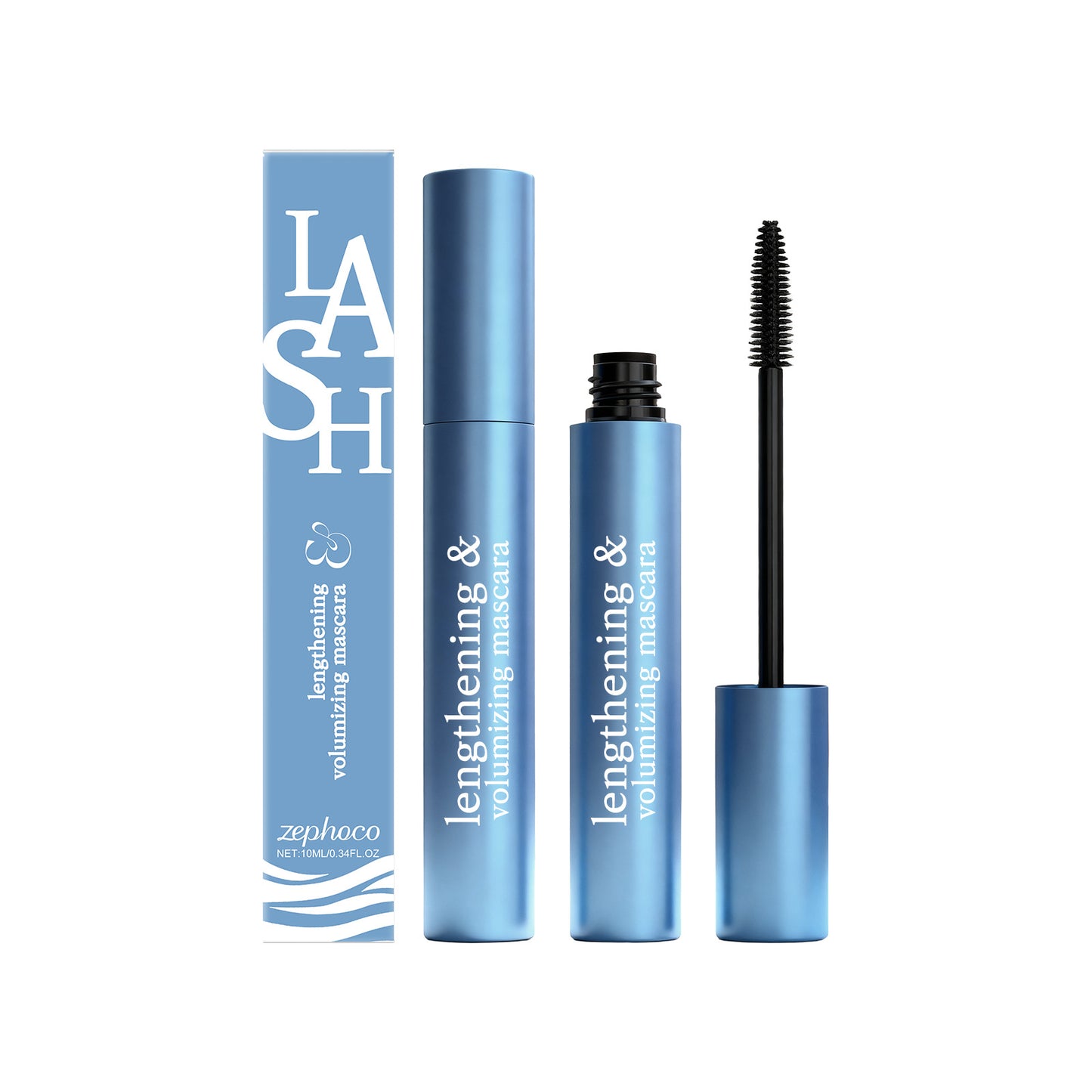 Zephoco Lash Lengthening & Volumizing Mascara – Lightweight Waterproof Long-Lasting Formula