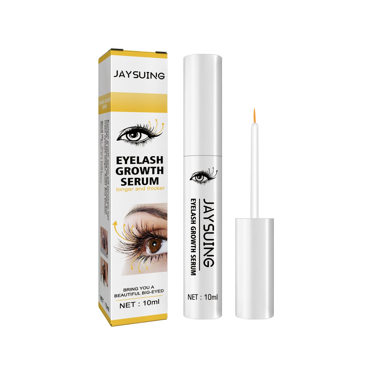 Jaysuing Black Mascara – Curling, Lengthening & Thickening, Gentle Moisturizing Formula for Natural Lash Beauty