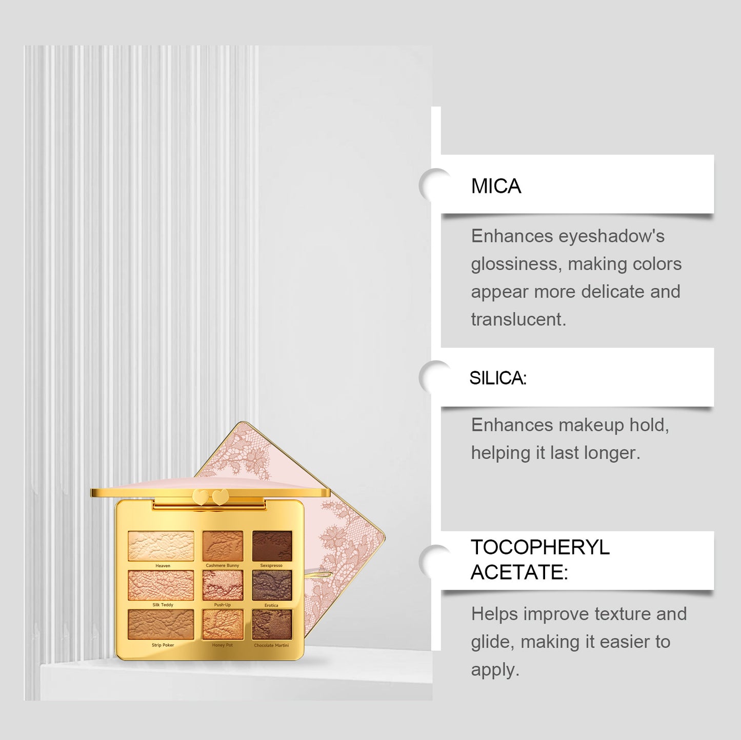 9-Color Nude Glam Eyeshadow Palette – Waterproof, Smooth & Long-Lasting Finish