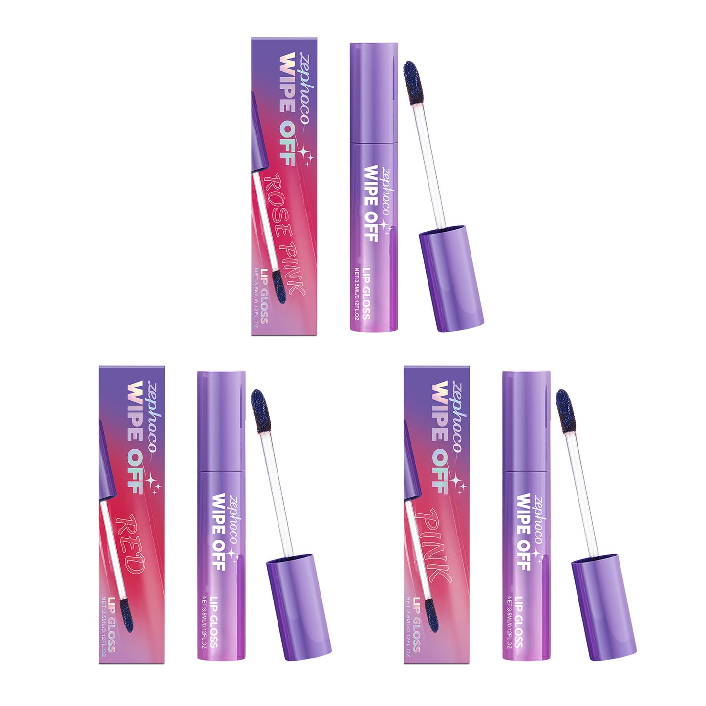Zephoco Wipe Off Lip Gloss – Long-Lasting Color with a Lightweight Finish