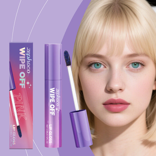 Zephoco Wipe Off Lip Gloss – Long-Lasting Color with a Lightweight Finish