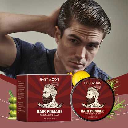 East Moon Hair Pomade – Strong Hold, Oil-Based Hair Wax 50g