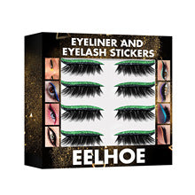 EELHOE Self-Adhesive Eyeliner & Eyelash Stickers – 5 Glitter Colors, No Glue, Reusable Eye Makeup Strips