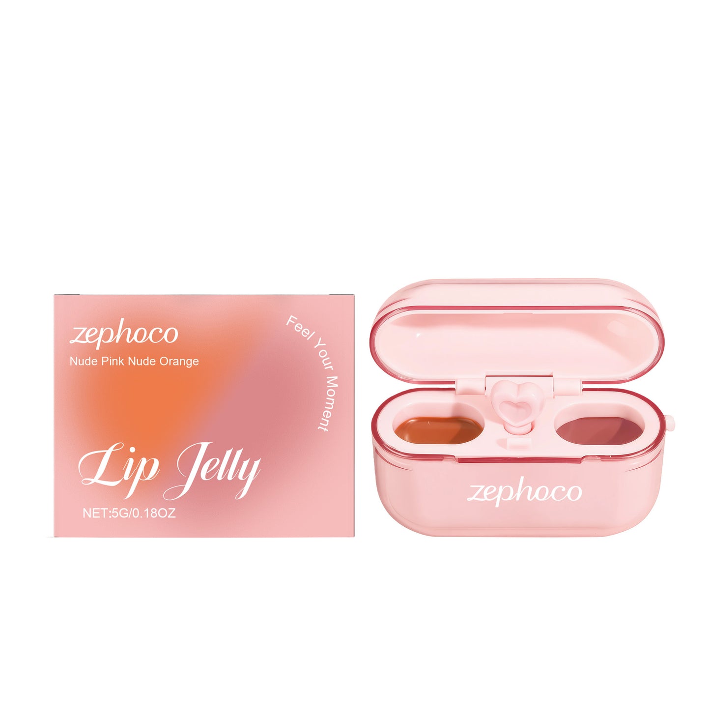 Zephoco Lip Jelly Duo Set – Rouge à lèvres fini brillant et mat