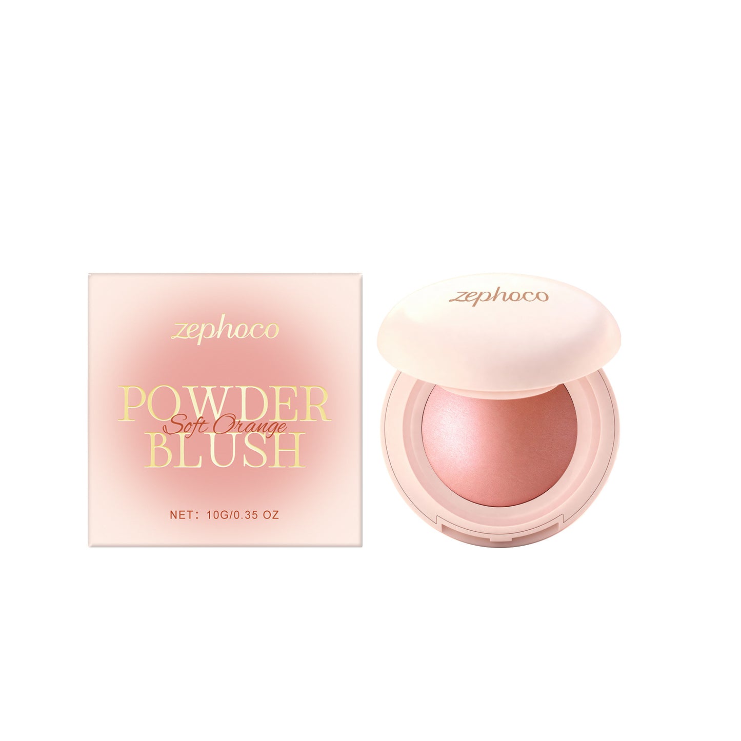 Zephoco Soft Luminous Powder Blush – Lightweight, Blendable Cheek Color