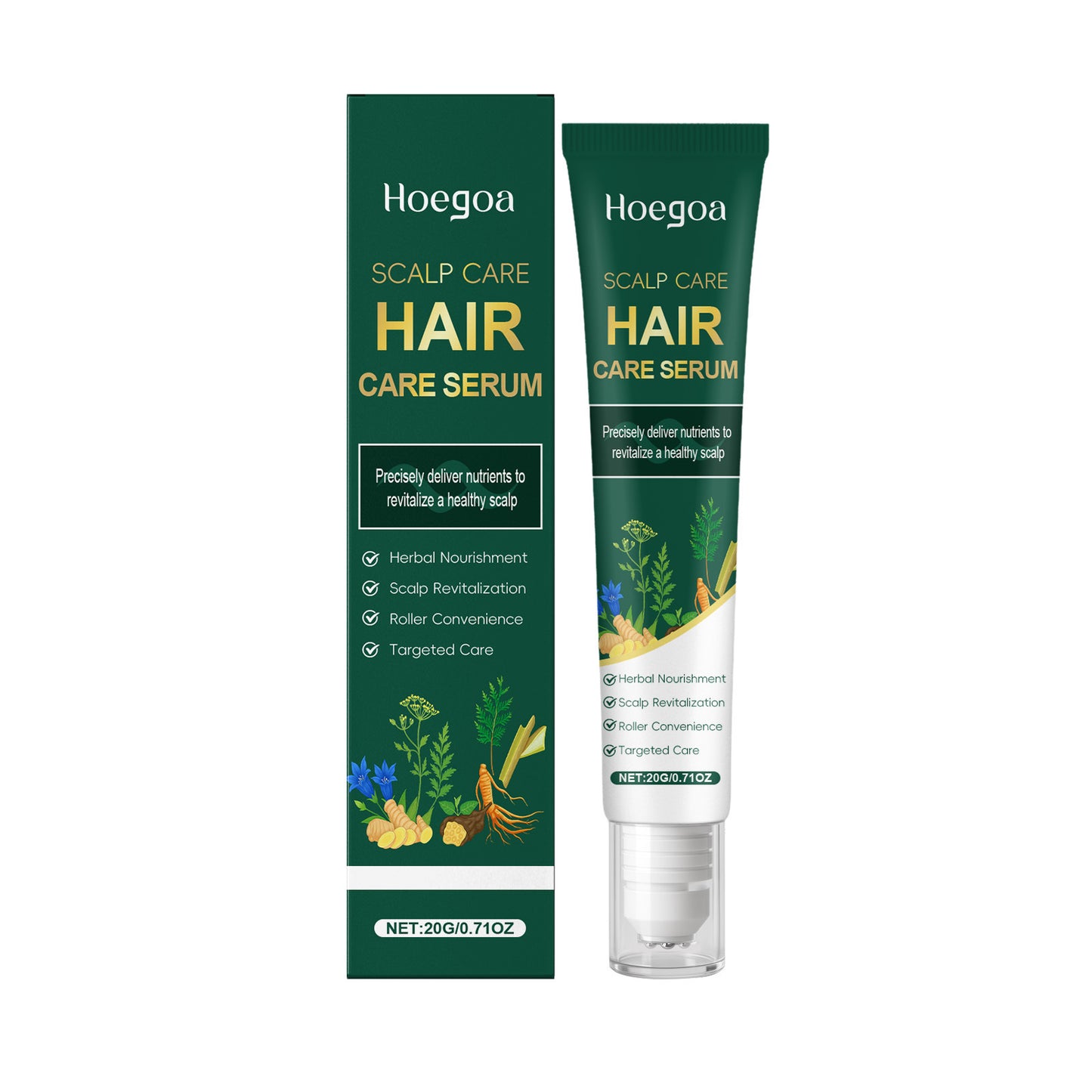Suero capilar Hoegoa Scalp Care: nutrición herbal y revitalización del cuero cabelludo (20 g)