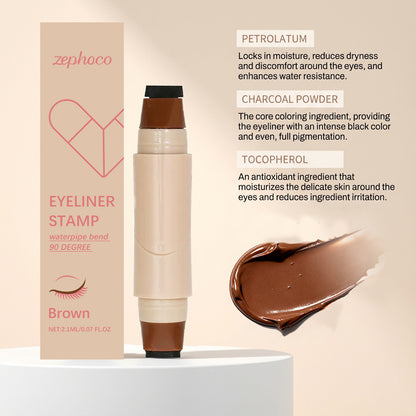 Sello delineador de ojos Zephoco – Dúo de sello y delineador de ojos alados de 90°