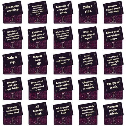 Jeu de cartes à boire pour adultes – Brise-glace amusant pour les groupes (50 cartes) (18+)