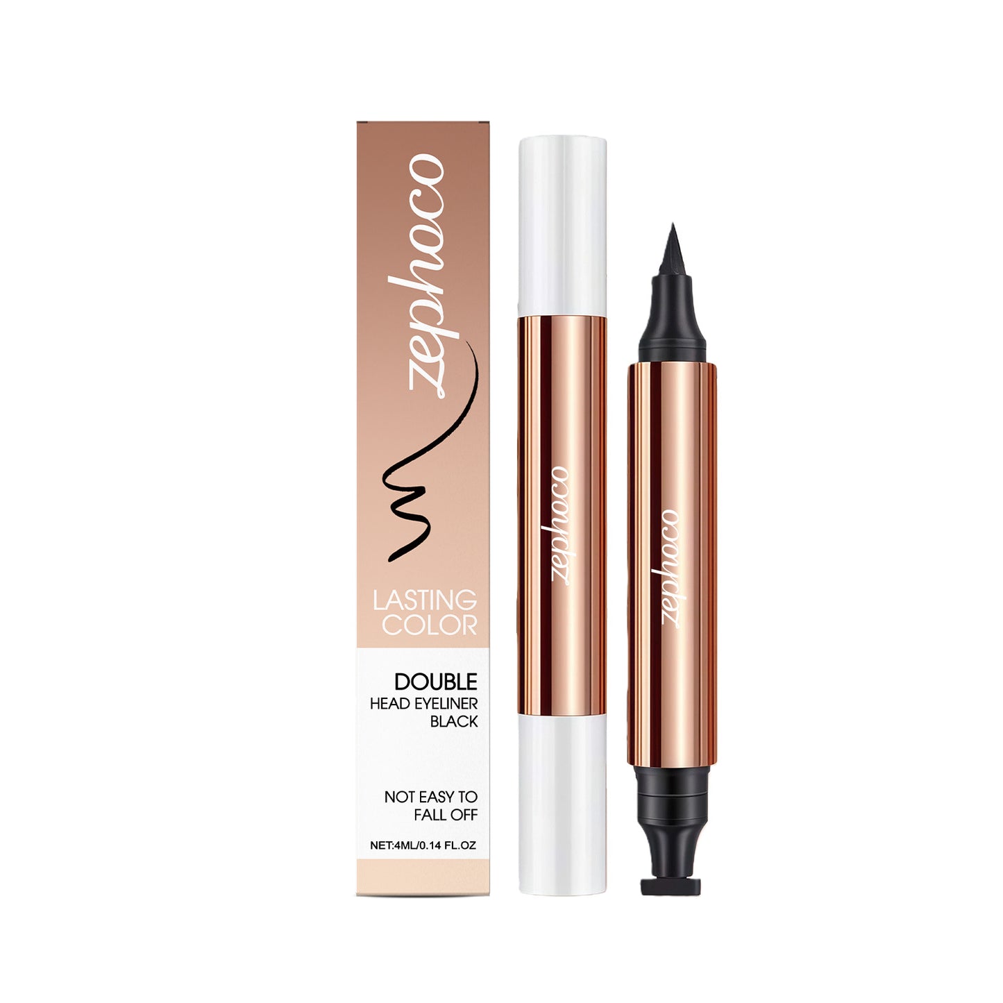 Delineador de ojos de doble punta Zephoco: delineador de precisión de doble punta