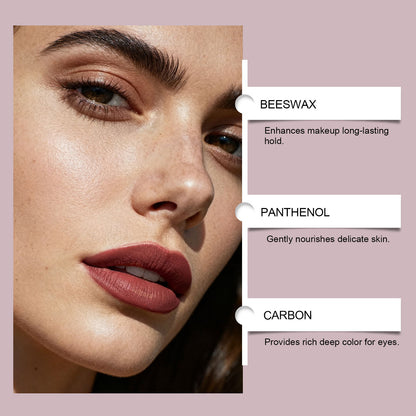 Coffret classique yeux et lèvres Zephoco Black Honey – Duo rouge à lèvres hydratant et mascara waterproof