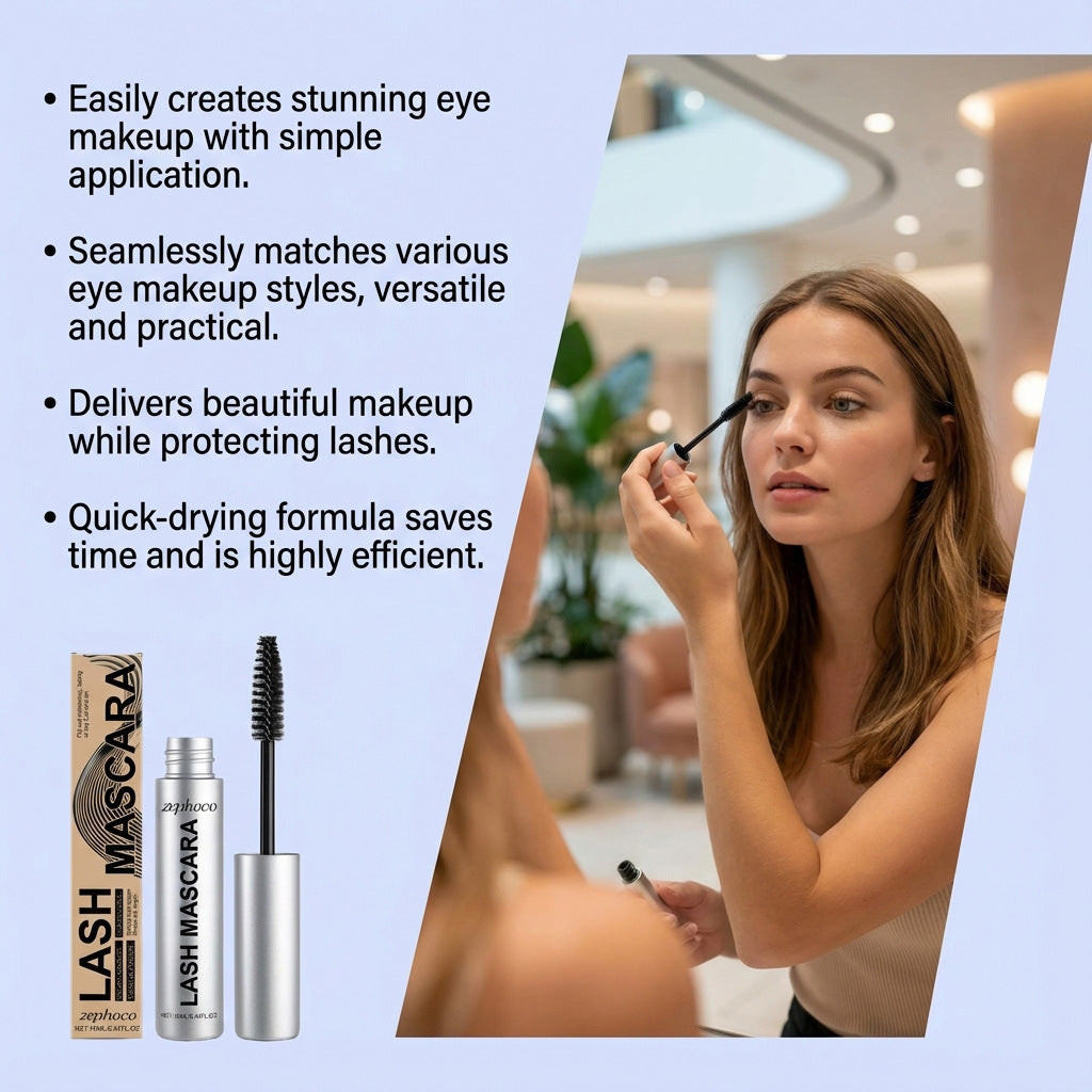 Zephoco Lash Mascara – Lengthening & Volumizing Waterproof Formula