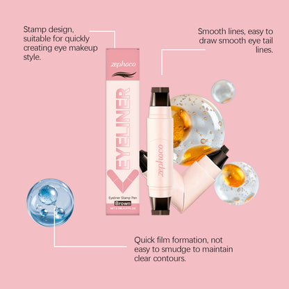 Zephoco Eyeliner Stamp Pen – Quick Winged Eye Makeup Tool