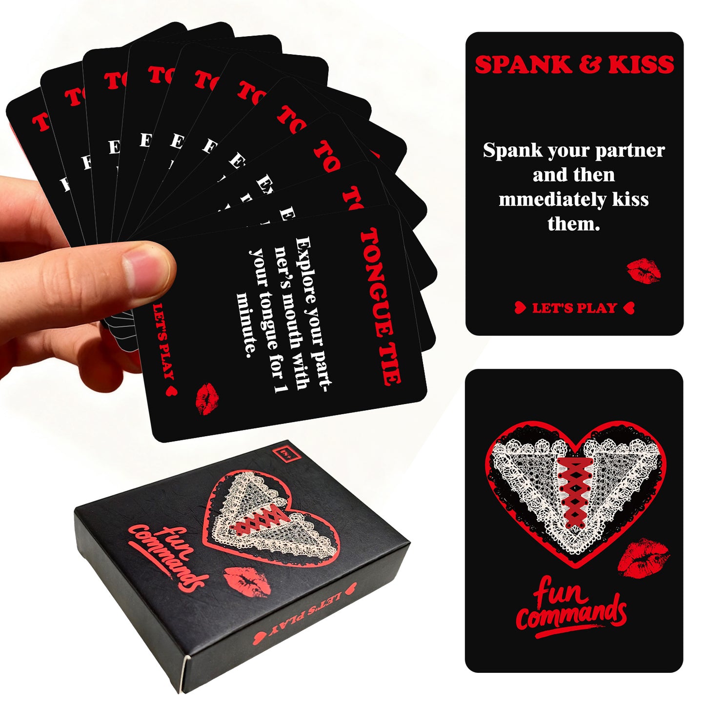 Cartes de jeu de cartes coquines pour couples – Amusement intime et ludique pour vos soirées (50 cartes) (18+)