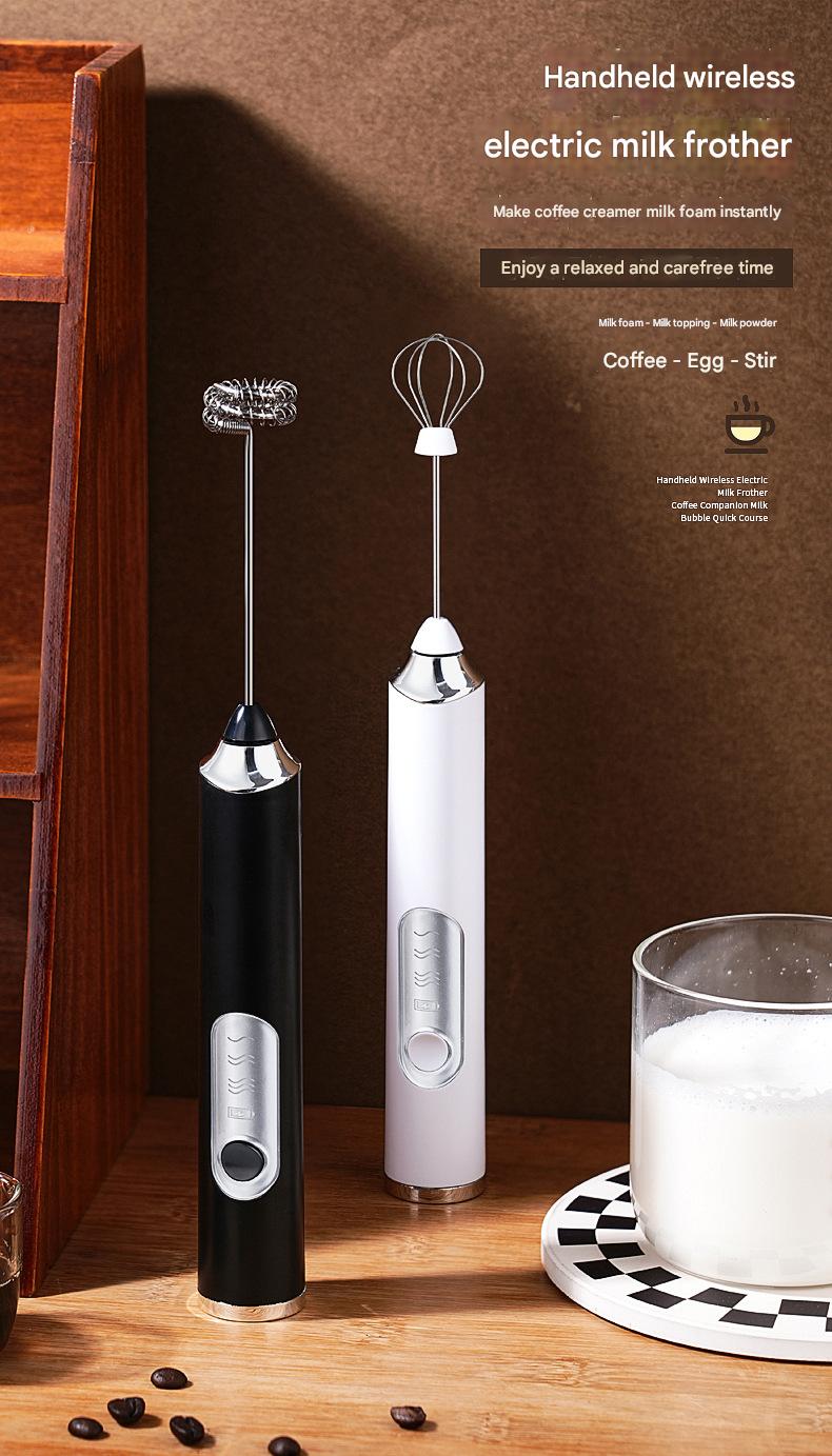 Rechargeable Handheld Milk Frother – Electric Coffee Foamer & Egg Beater for Home Use