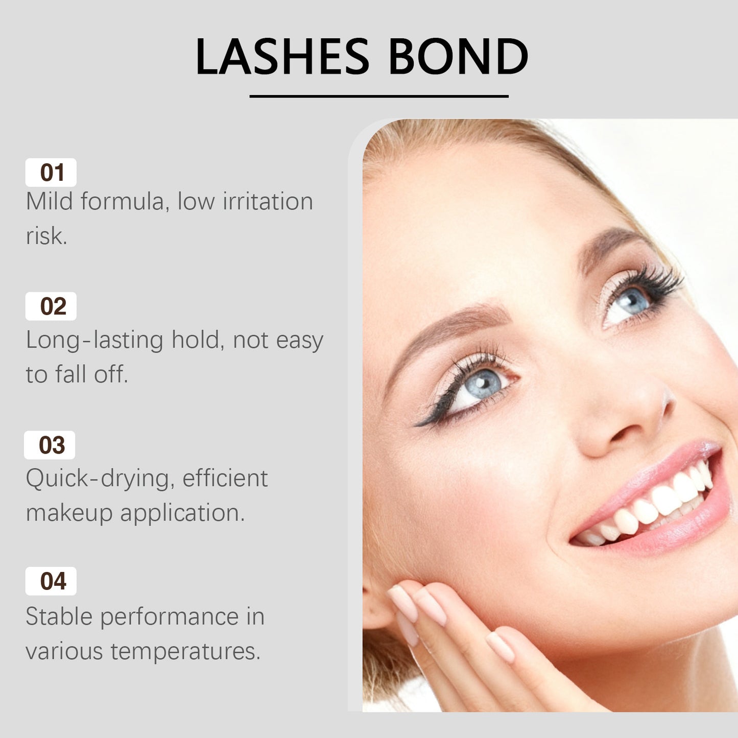 Zephoco Gentle Lash Bond Glue – Quick-Dry & Long-Lasting False Eyelash Adhesive