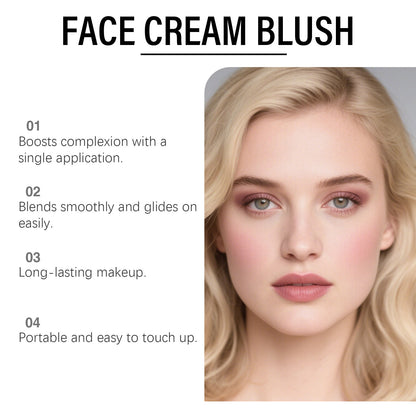 Blush crème visage Zephoco en stick – Blush soyeux rose pour un éclat naturel