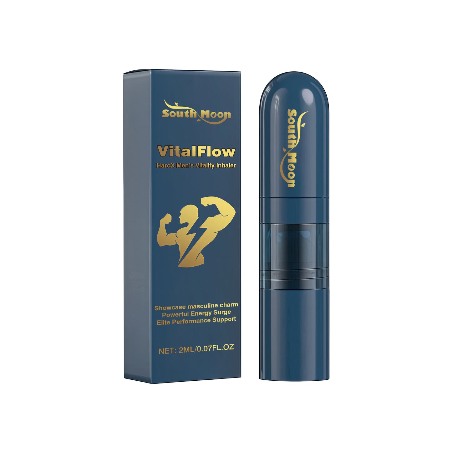 South Moon VitalFlow Men’s Aromatherapy Inhaler – Portable Refreshing Energy Support • Daily Wellness Care (2ml)
