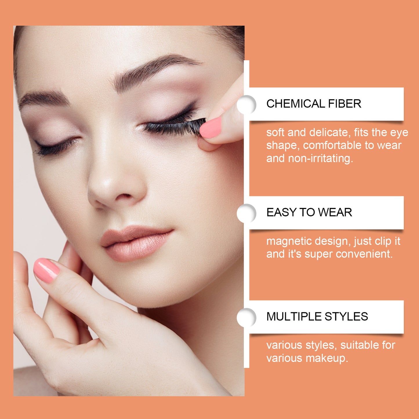 Nymixa Magnetic False Eyelashes Kit with Storage Case – Reusable No-Glue Lash Set