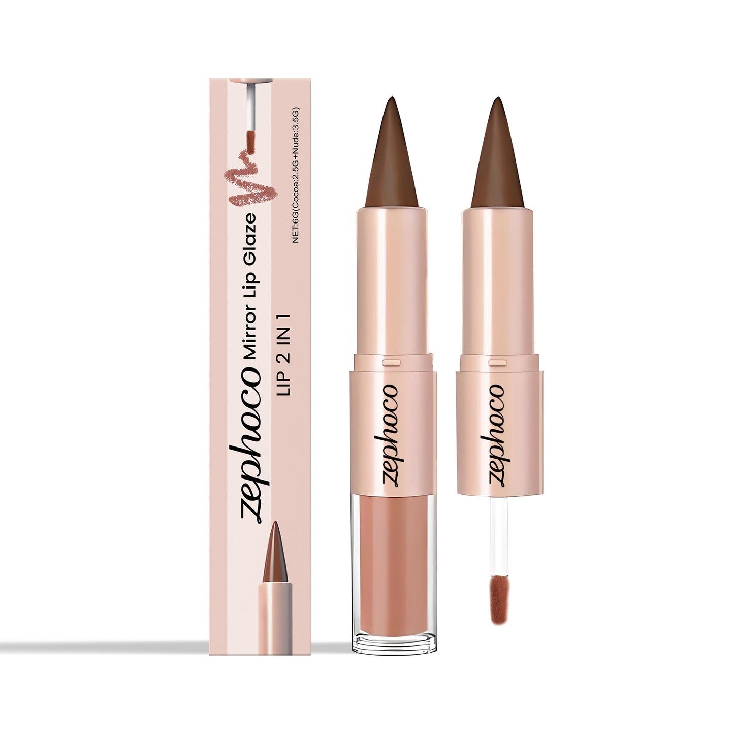 Zephoco Nourishing Dual-Ended Lipstick & Lip Gloss