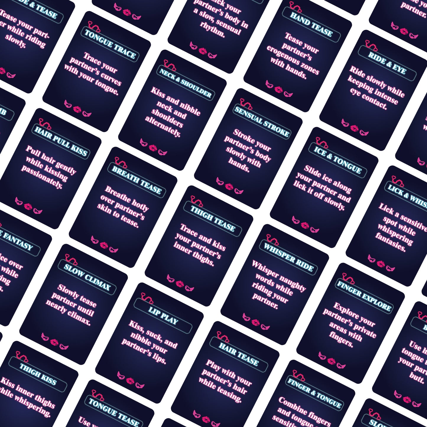 Cartes de jeu interactives pour couples – Amusant et romantique (50 cartes) (18+)