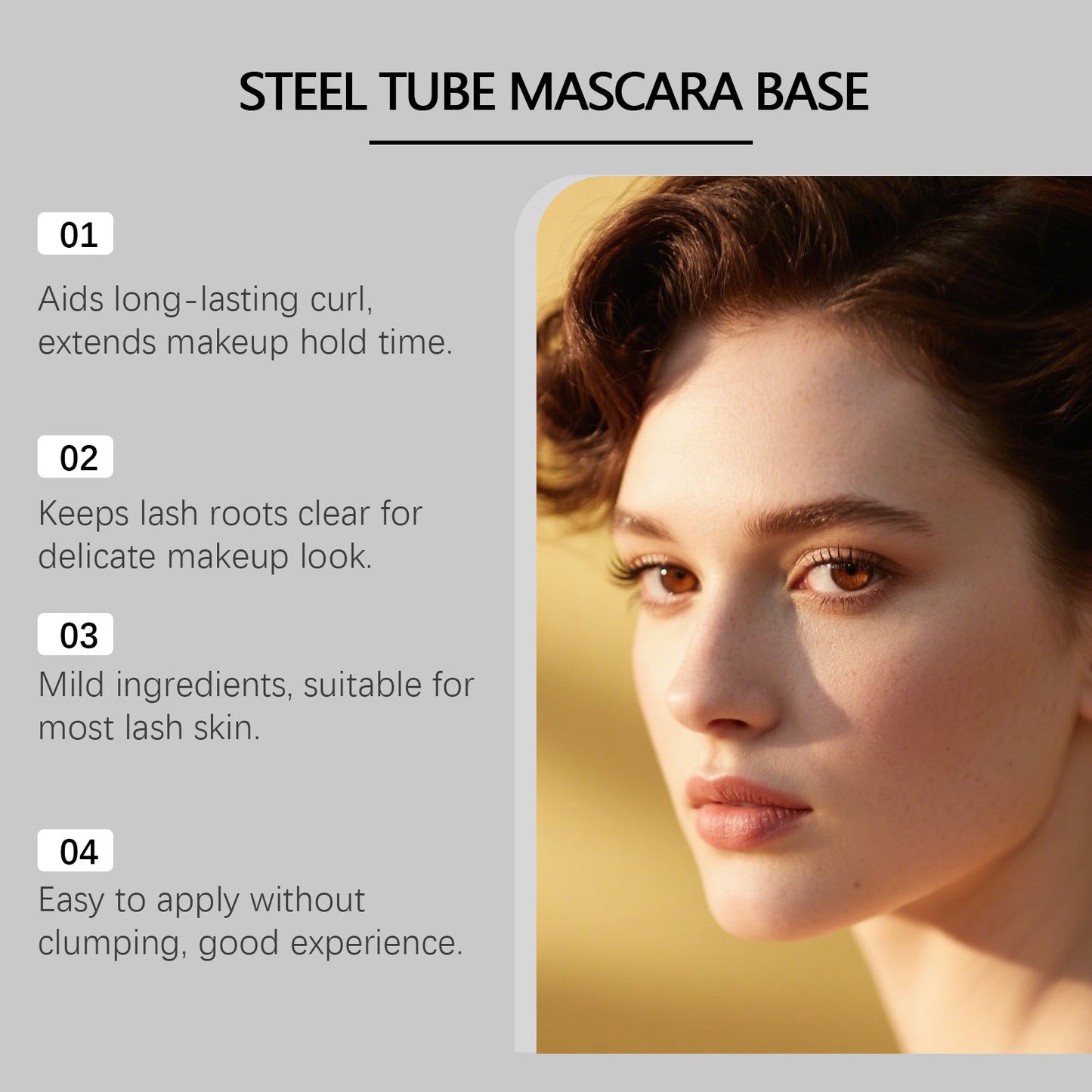 Base de mascara Zephoco Steel Tube – Base légère pour préparer et définir les cils