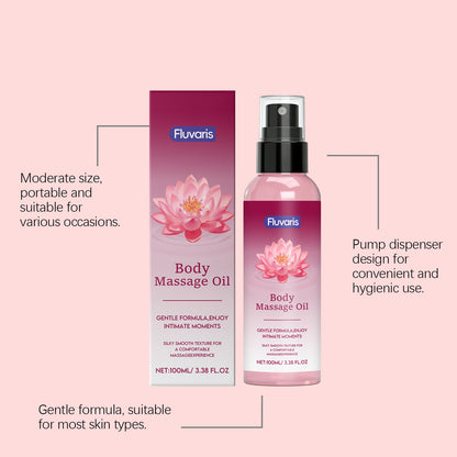 Fluvaris Body Massage Oil | Lightweight Hydrating Skin Care Formula | 100ml