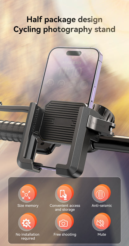 Anti-Vibration Bicycle Phone Mount – Secure Handlebar Holder for Cycling & Recording