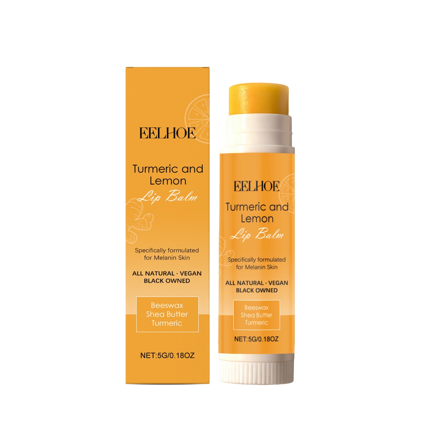 EELHOE Turmeric & Lemon Lip Balm – Moisturizing, Softening & Daily Lip Care