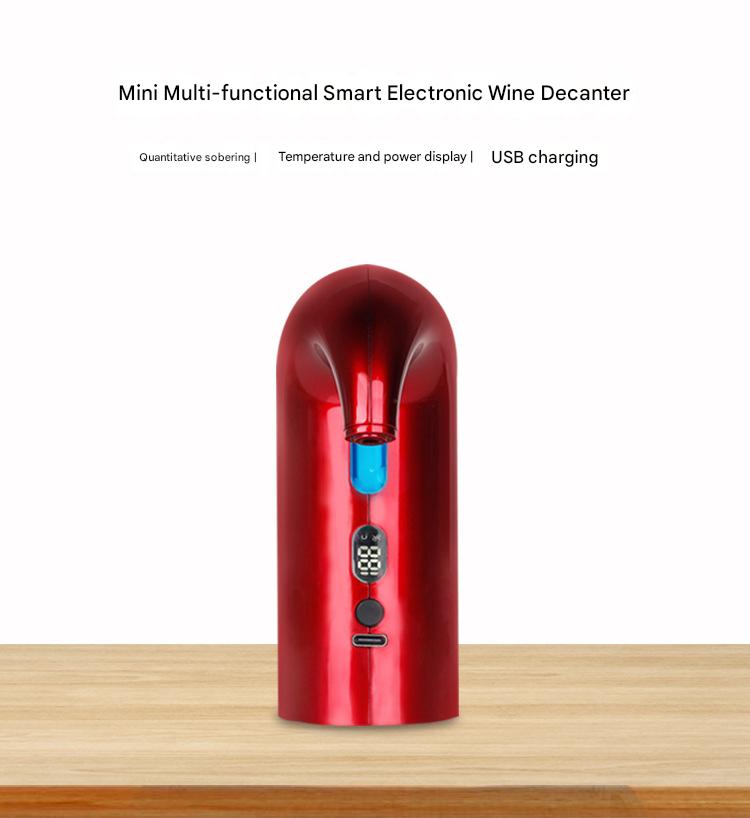 Electric Wine Aerator & Pourer – USB Rechargeable Automatic Wine Decanter