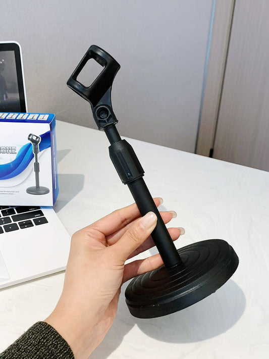 Tabletop Adjustable Microphone Stand – Flexible Mic Holder for Streaming, Podcast & Singing