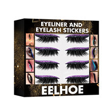 EELHOE Self-Adhesive Eyeliner & Eyelash Stickers – 5 Glitter Colors, No Glue, Reusable Eye Makeup Strips