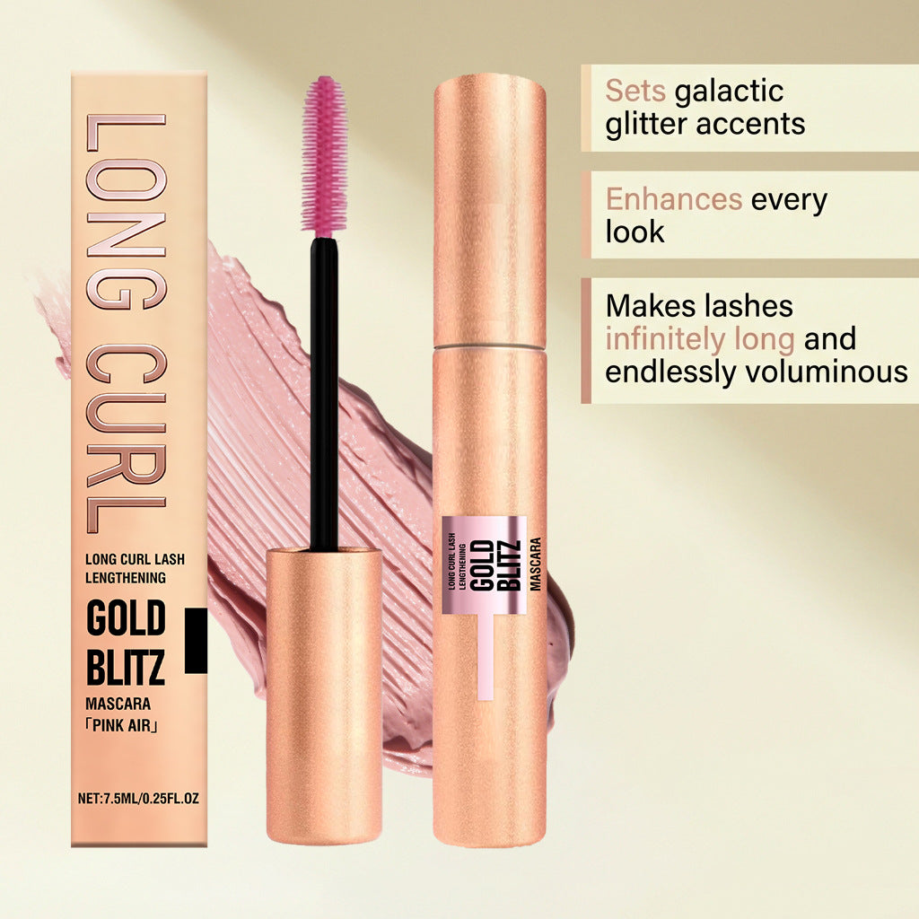 Zephoco Gold Blitz Lightweight Mascara – Buildable Lash Definition & Shimmer Finish