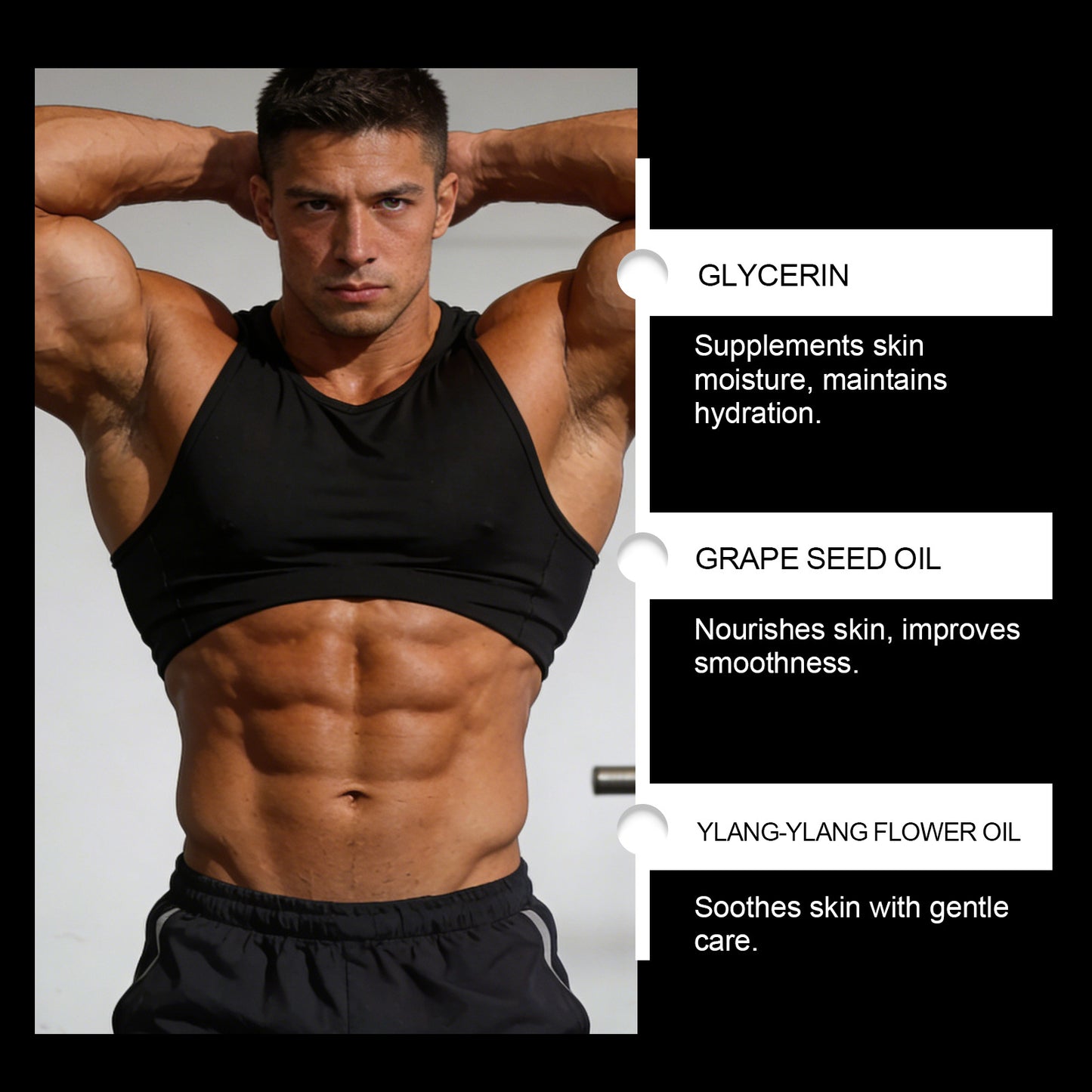 Fluvaris Male Massage Oil – Lightweight Hydrating Body Oil for Daily Care (30ml)