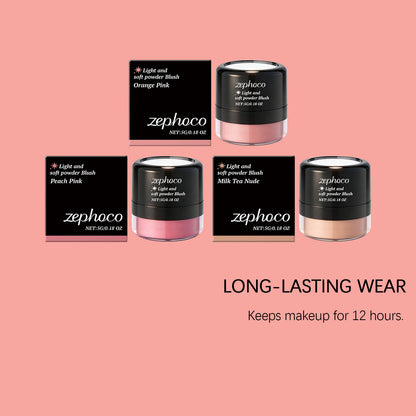 Zephoco Light & Soft Powder Blush (Multiple Shades)