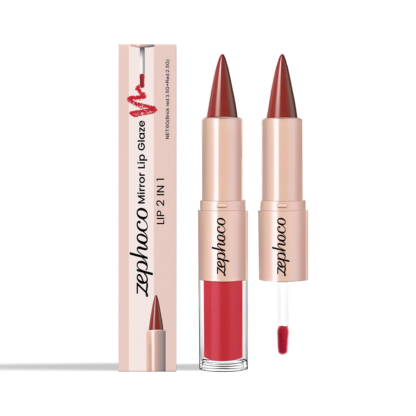 Zephoco Nourishing Dual-Ended Lipstick & Lip Gloss