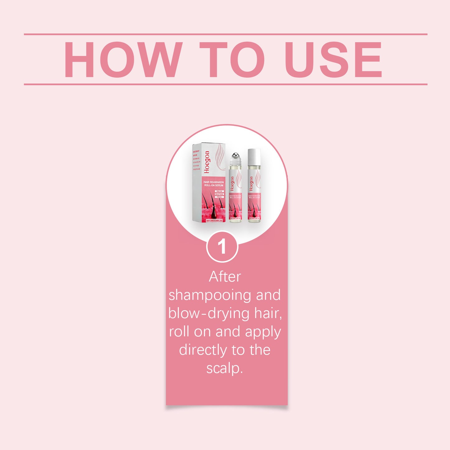 Sérum roll-on Hoegoa Hair Reawaken: hidratación ligera diaria del cuero cabelludo (28 ml)