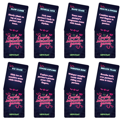 Cartes de jeu interactives pour couples – Amusant et romantique (50 cartes) (18+)