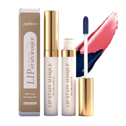 Zephoco Lip Stain Masque – Matte Long-Wearing Lip Color with Precision Applicator