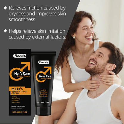 Fluvaris Mens Intimate Care Cream Lightweight Hydrating Body Care 50g