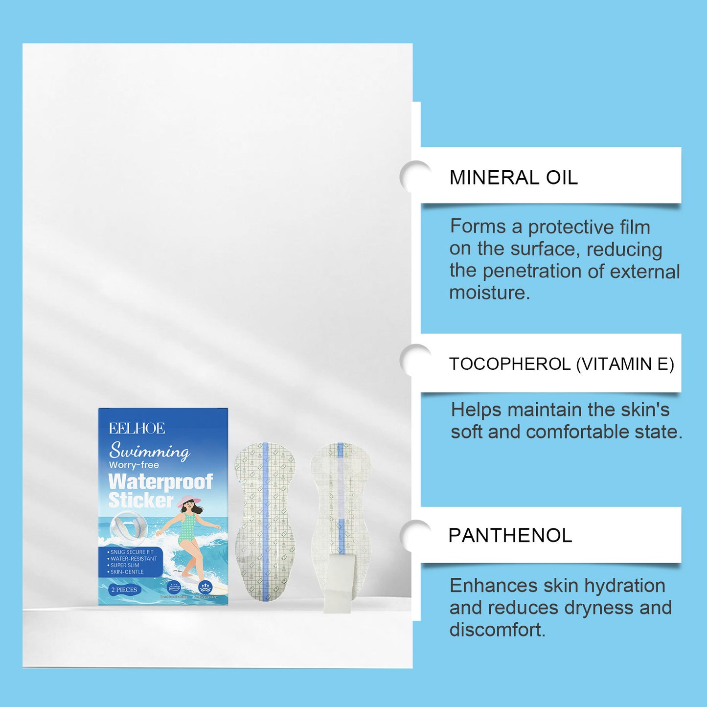 EELHOE Swimming Waterproof Body Protection Sticker – Moisture Shield & Skin Comfort Care • Daily Outdoor Use (2pcs)